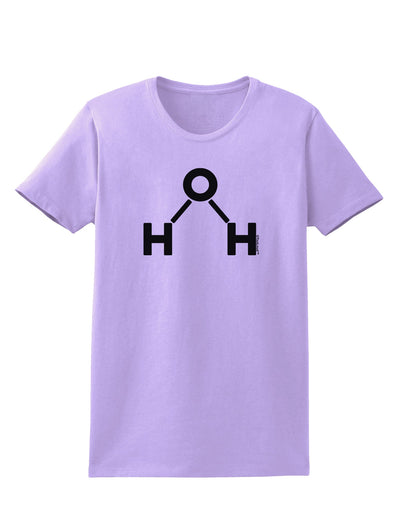 Water Molecule Text Womens T-Shirt by TooLoud-Womens T-Shirt-TooLoud-Lavender-X-Small-Davson Sales