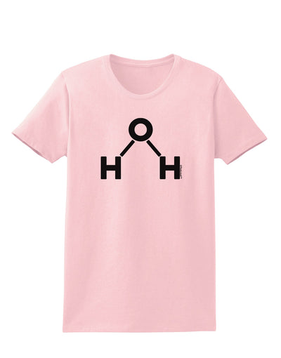 Water Molecule Text Womens T-Shirt by TooLoud-Womens T-Shirt-TooLoud-PalePink-X-Small-Davson Sales