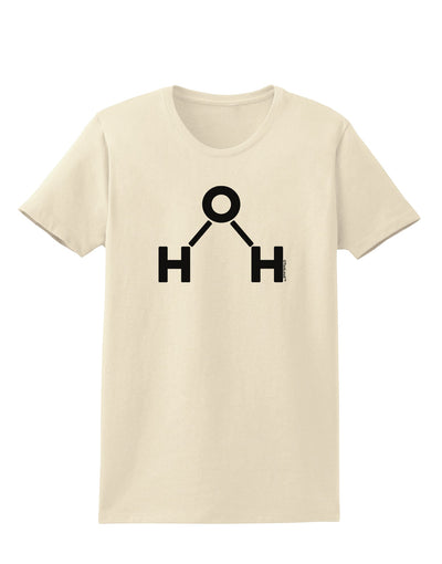 Water Molecule Text Womens T-Shirt by TooLoud-Womens T-Shirt-TooLoud-Natural-X-Small-Davson Sales