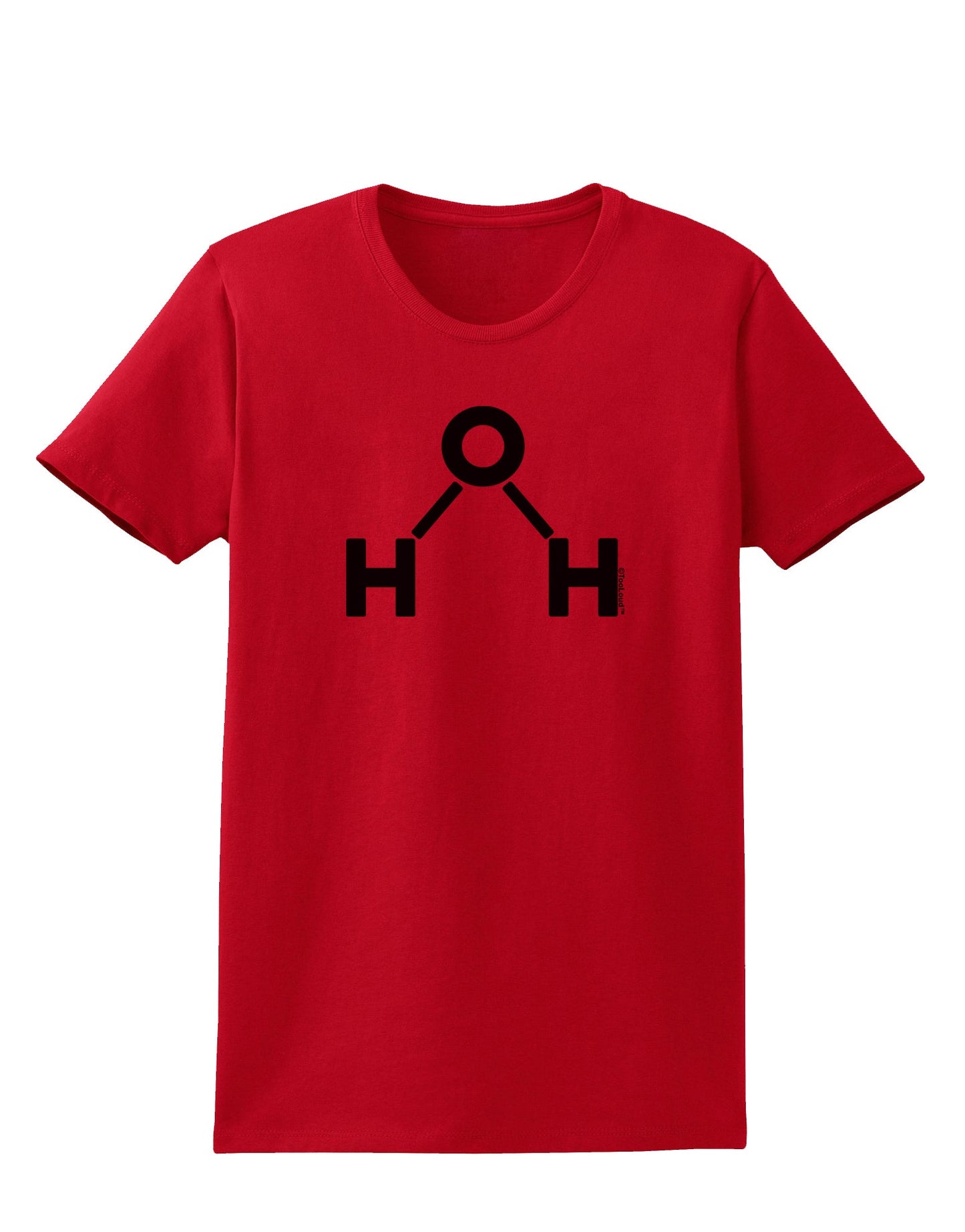 Water Molecule Text Womens T-Shirt by TooLoud-Womens T-Shirt-TooLoud-Red-X-Small-Davson Sales