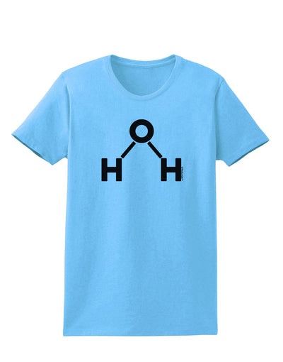 Water Molecule Text Womens T-Shirt by TooLoud-Womens T-Shirt-TooLoud-Aquatic-Blue-X-Small-Davson Sales