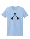 Water Molecule Text Womens T-Shirt by TooLoud-Womens T-Shirt-TooLoud-Light-Blue-X-Small-Davson Sales