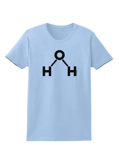 Water Molecule Text Womens T-Shirt by TooLoud-Womens T-Shirt-TooLoud-Light-Blue-X-Small-Davson Sales