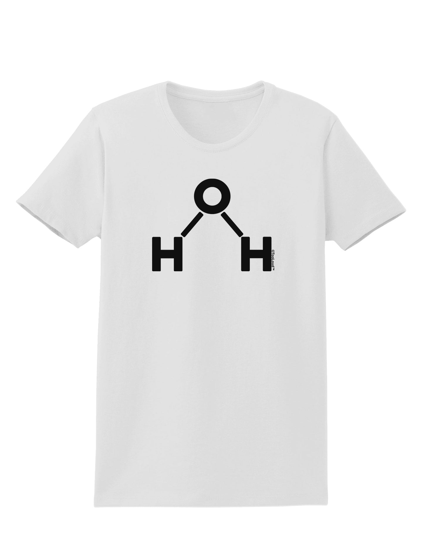 Water Molecule Text Womens T-Shirt by TooLoud-Womens T-Shirt-TooLoud-White-X-Small-Davson Sales