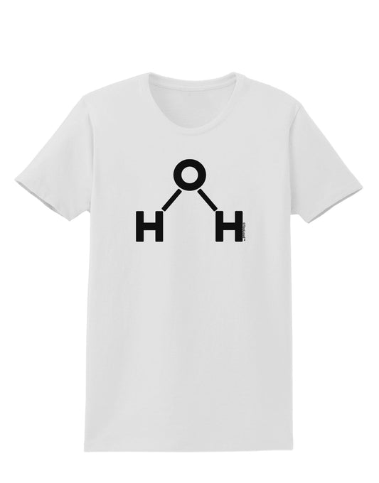 Water Molecule Text Womens T-Shirt by TooLoud-Womens T-Shirt-TooLoud-White-X-Small-Davson Sales