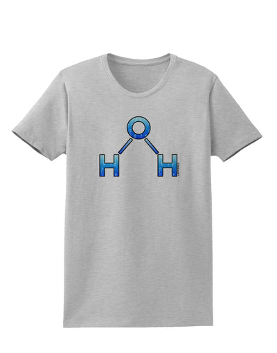 Water Molecule Womens T-Shirt by TooLoud-Womens T-Shirt-TooLoud-AshGray-X-Small-Davson Sales