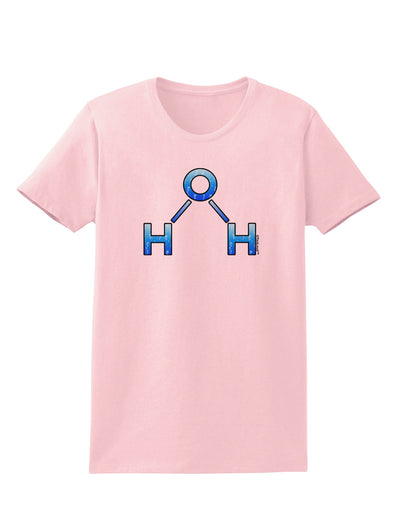 Water Molecule Womens T-Shirt by TooLoud-Womens T-Shirt-TooLoud-PalePink-X-Small-Davson Sales