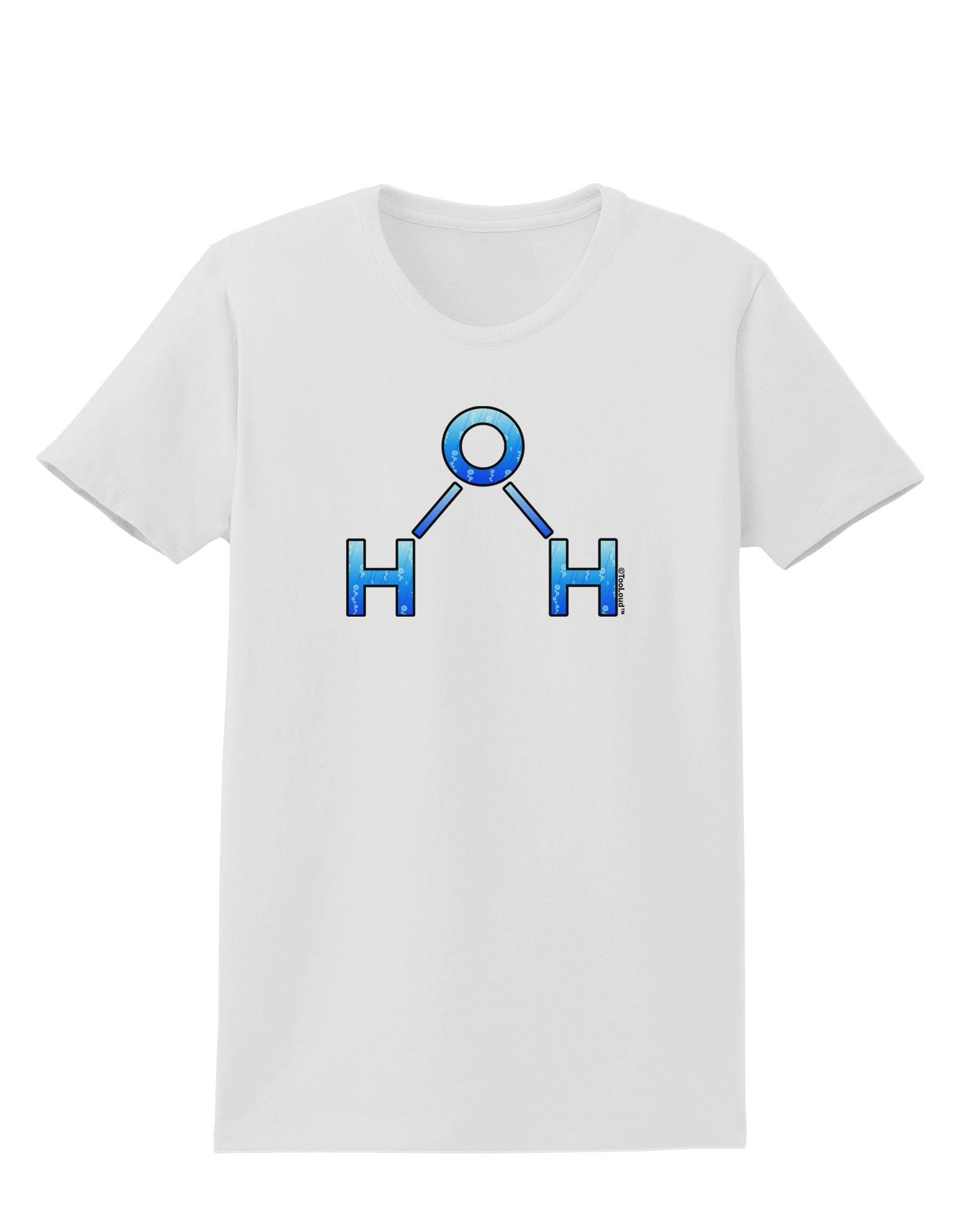 Water Molecule Womens T-Shirt by TooLoud-Womens T-Shirt-TooLoud-White-X-Small-Davson Sales