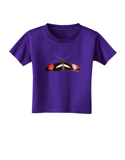 Watercolor Butterfly Black Toddler T-Shirt Dark-Toddler T-Shirt-TooLoud-Purple-2T-Davson Sales