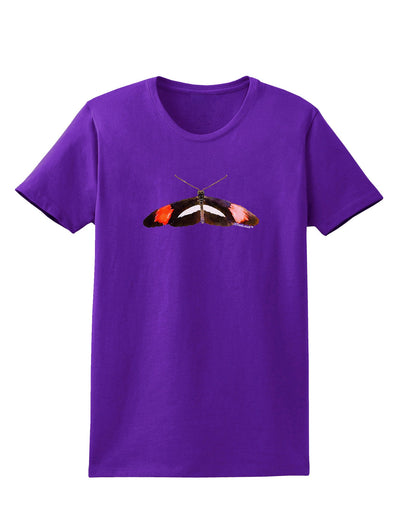 Watercolor Butterfly Black Womens Dark T-Shirt-TooLoud-Purple-X-Small-Davson Sales