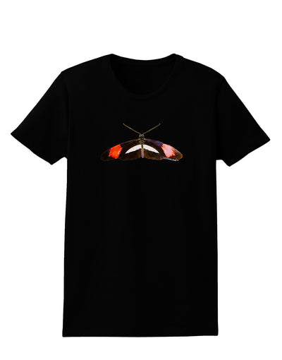 Watercolor Butterfly Black Womens Dark T-Shirt-TooLoud-Black-X-Small-Davson Sales