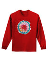 Watercolor Flower Adult Long Sleeve Dark T-Shirt-TooLoud-Red-Small-Davson Sales