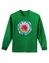 Watercolor Flower Adult Long Sleeve Dark T-Shirt-TooLoud-Kelly-Green-Small-Davson Sales