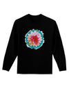 Watercolor Flower Adult Long Sleeve Dark T-Shirt-TooLoud-Black-Small-Davson Sales