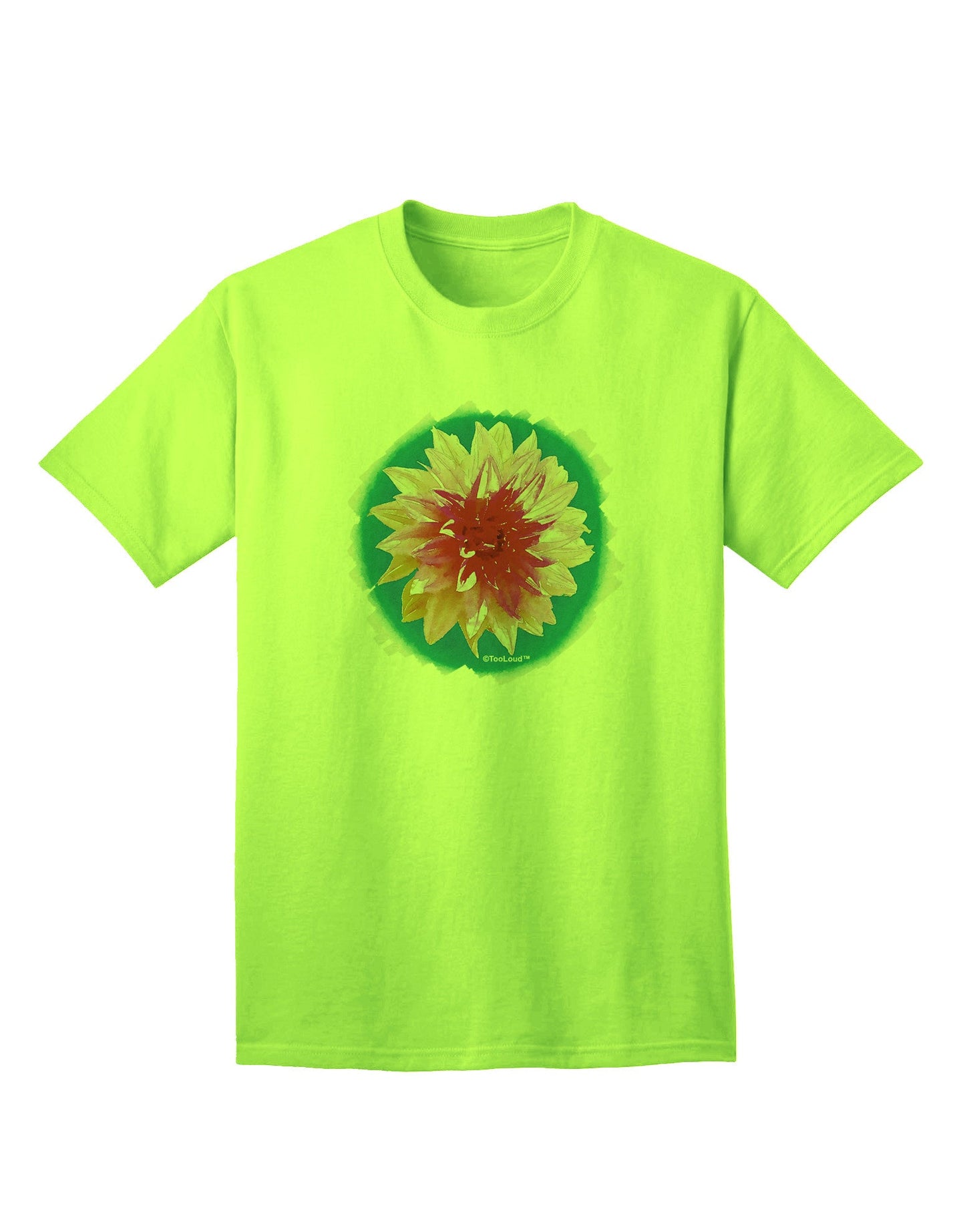 Watercolor Flower Adult T-Shirt-Mens T-Shirt-TooLoud-Neon-Green-Small-Davson Sales