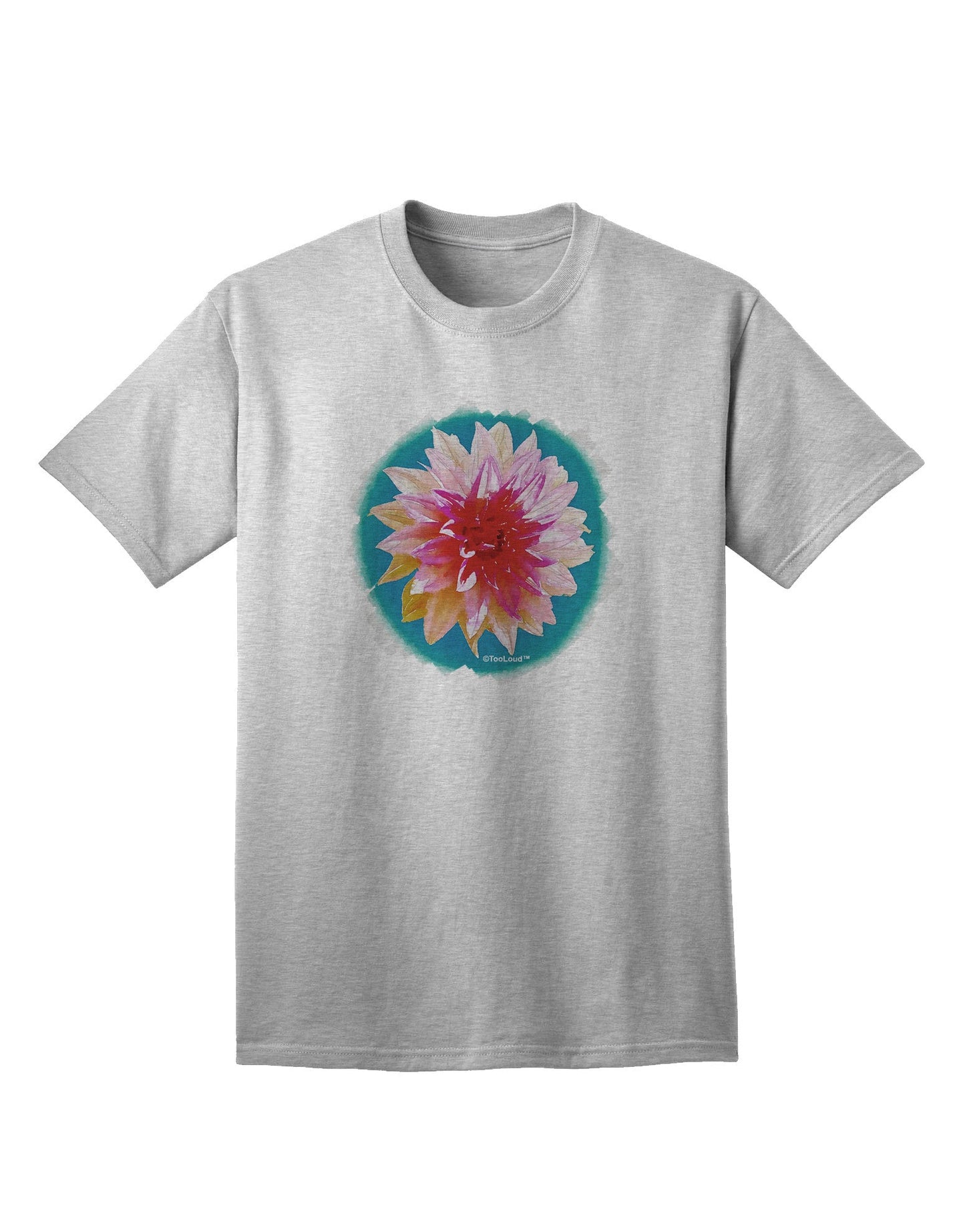 Watercolor Flower Adult T-Shirt-Mens T-Shirt-TooLoud-AshGray-Small-Davson Sales