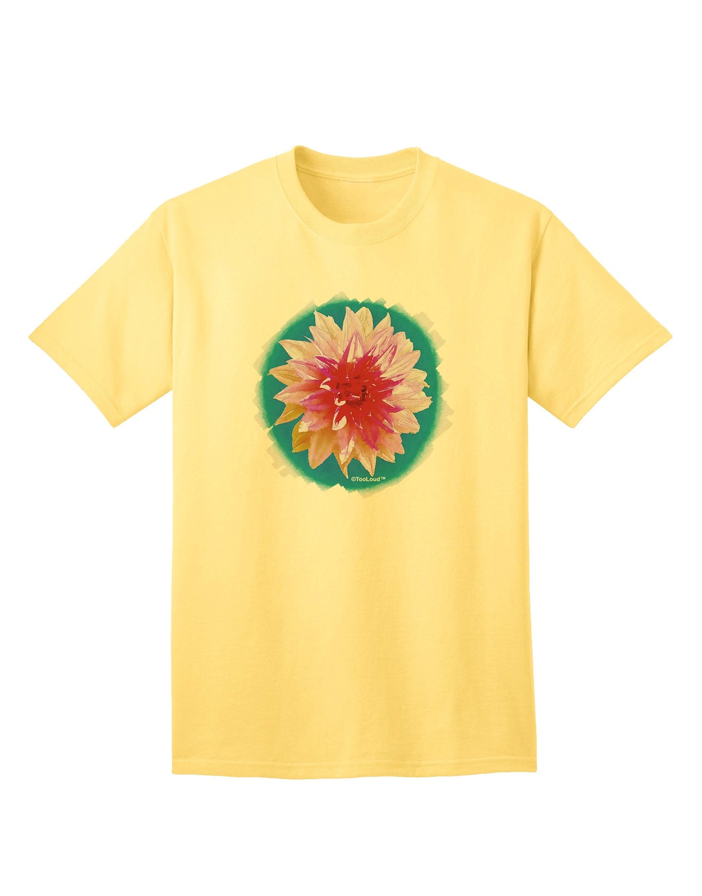Watercolor Flower Adult T-Shirt-Mens T-Shirt-TooLoud-Yellow-Small-Davson Sales