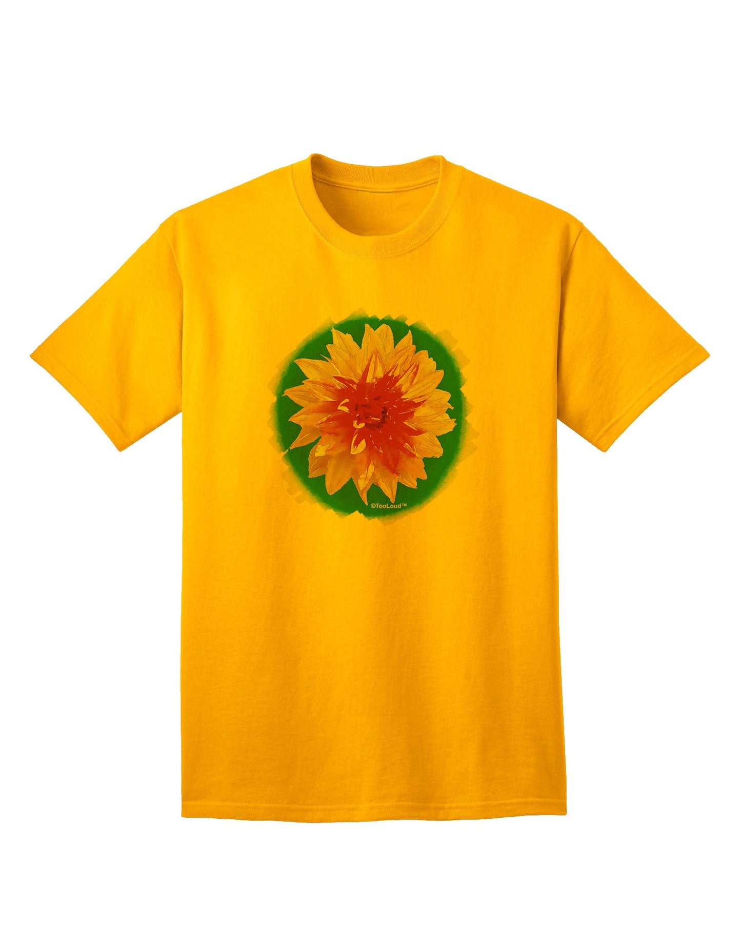 Watercolor Flower Adult T-Shirt-Mens T-Shirt-TooLoud-Gold-Small-Davson Sales