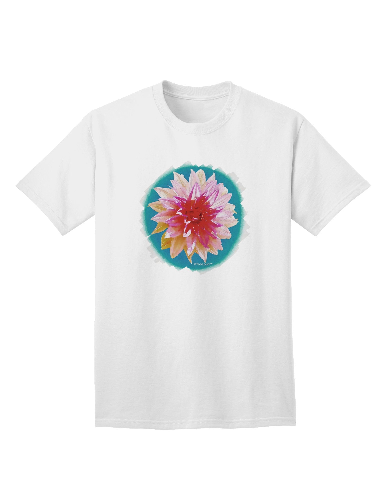 Watercolor Flower Adult T-Shirt-Mens T-Shirt-TooLoud-White-Small-Davson Sales