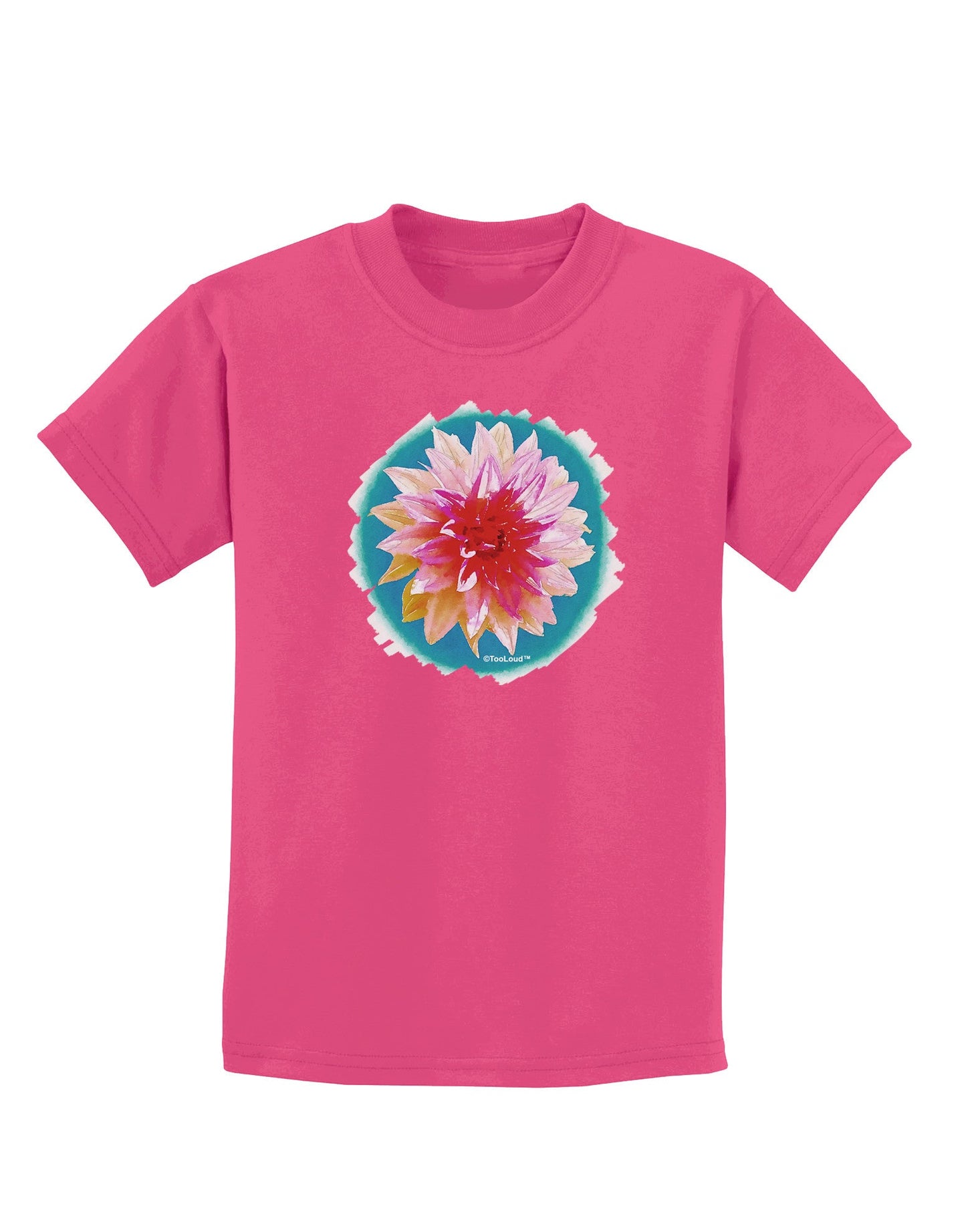 Watercolor Flower Childrens Dark T-Shirt-Childrens T-Shirt-TooLoud-Sangria-X-Small-Davson Sales
