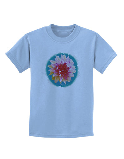 Watercolor Flower Childrens T-Shirt-Childrens T-Shirt-TooLoud-Light-Blue-X-Small-Davson Sales