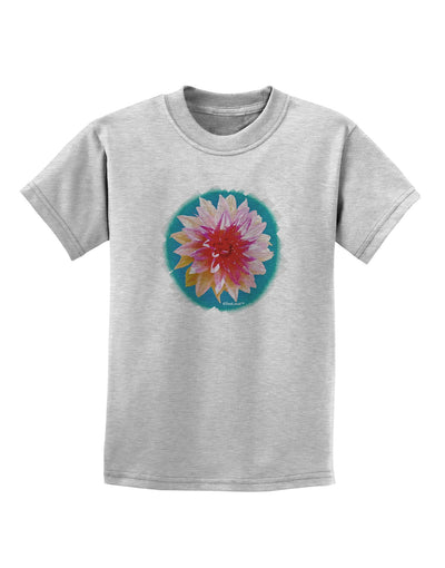 Watercolor Flower Childrens T-Shirt-Childrens T-Shirt-TooLoud-AshGray-X-Small-Davson Sales