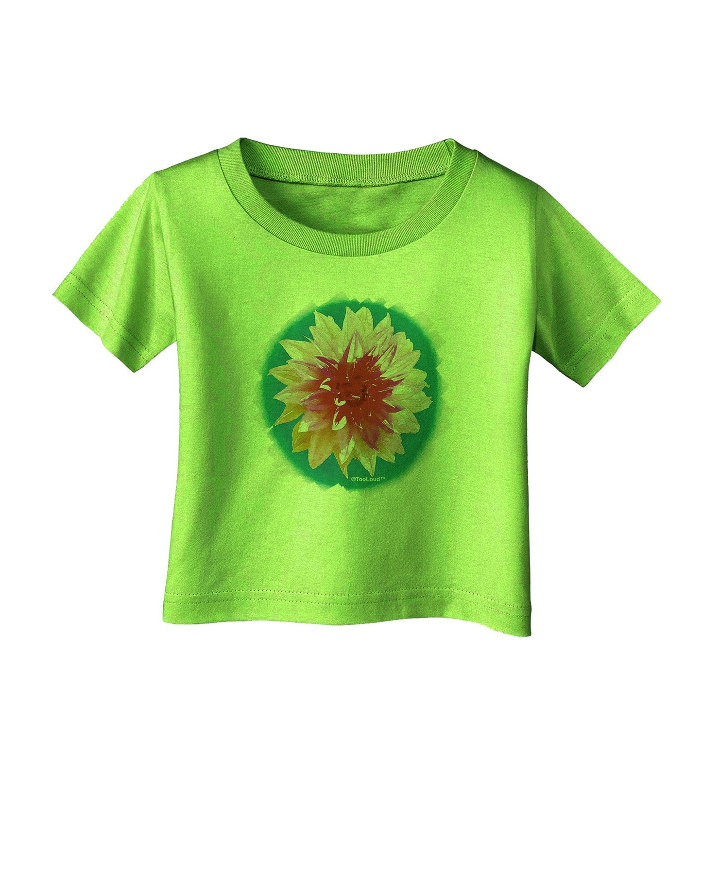 Watercolor Flower Infant T-Shirt-Infant T-Shirt-TooLoud-Lime-Green-06-Months-Davson Sales