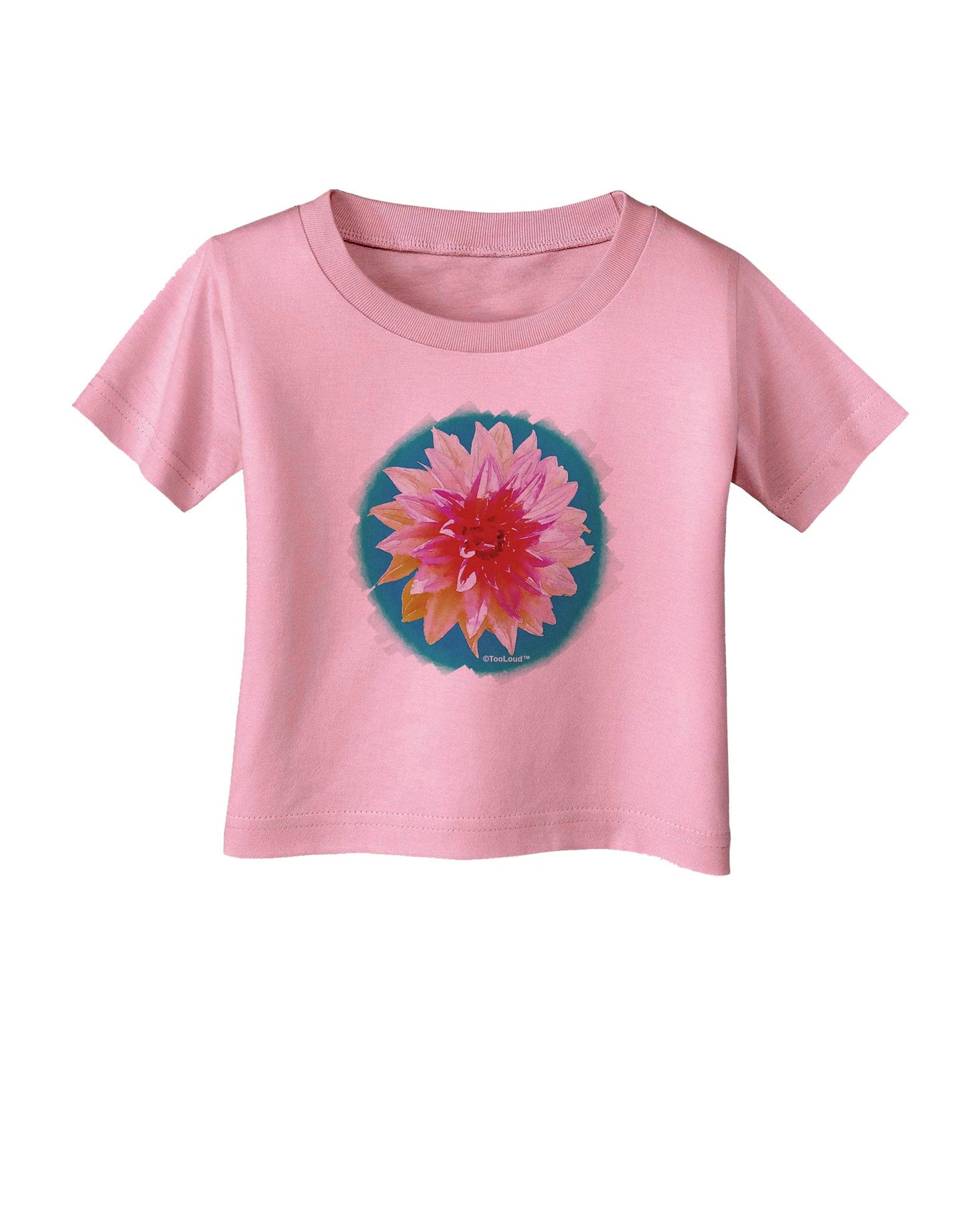 Watercolor Flower Infant T-Shirt-Infant T-Shirt-TooLoud-Candy-Pink-06-Months-Davson Sales