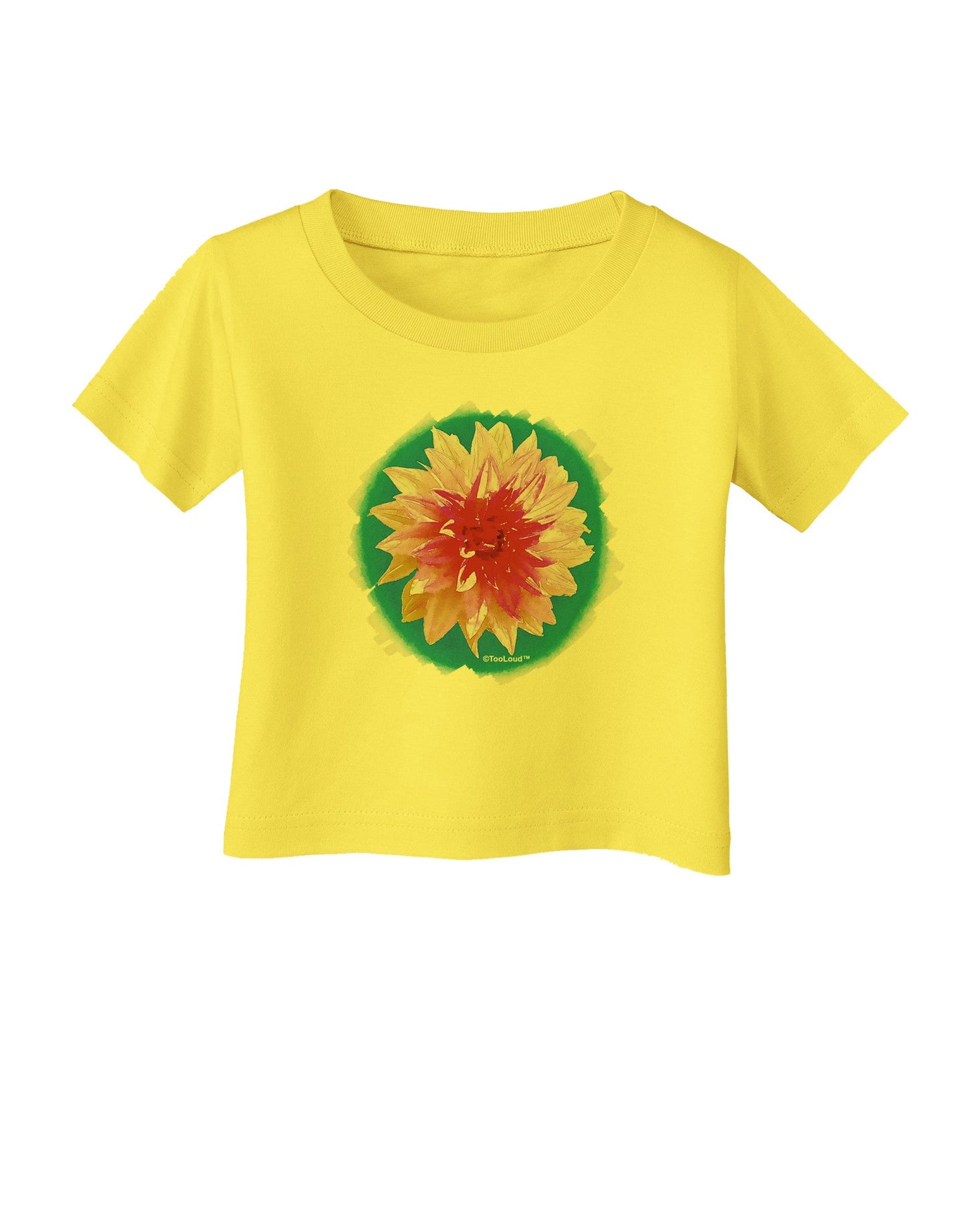 Watercolor Flower Infant T-Shirt-Infant T-Shirt-TooLoud-Yellow-06-Months-Davson Sales