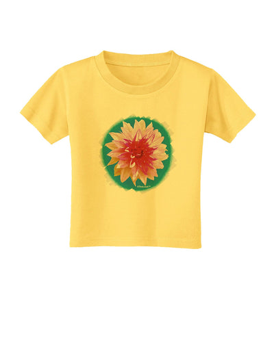 Watercolor Flower Toddler T-Shirt-Toddler T-Shirt-TooLoud-Yellow-2T-Davson Sales