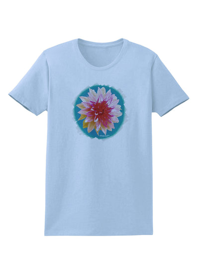 Watercolor Flower Womens T-Shirt-Womens T-Shirt-TooLoud-Light-Blue-X-Small-Davson Sales