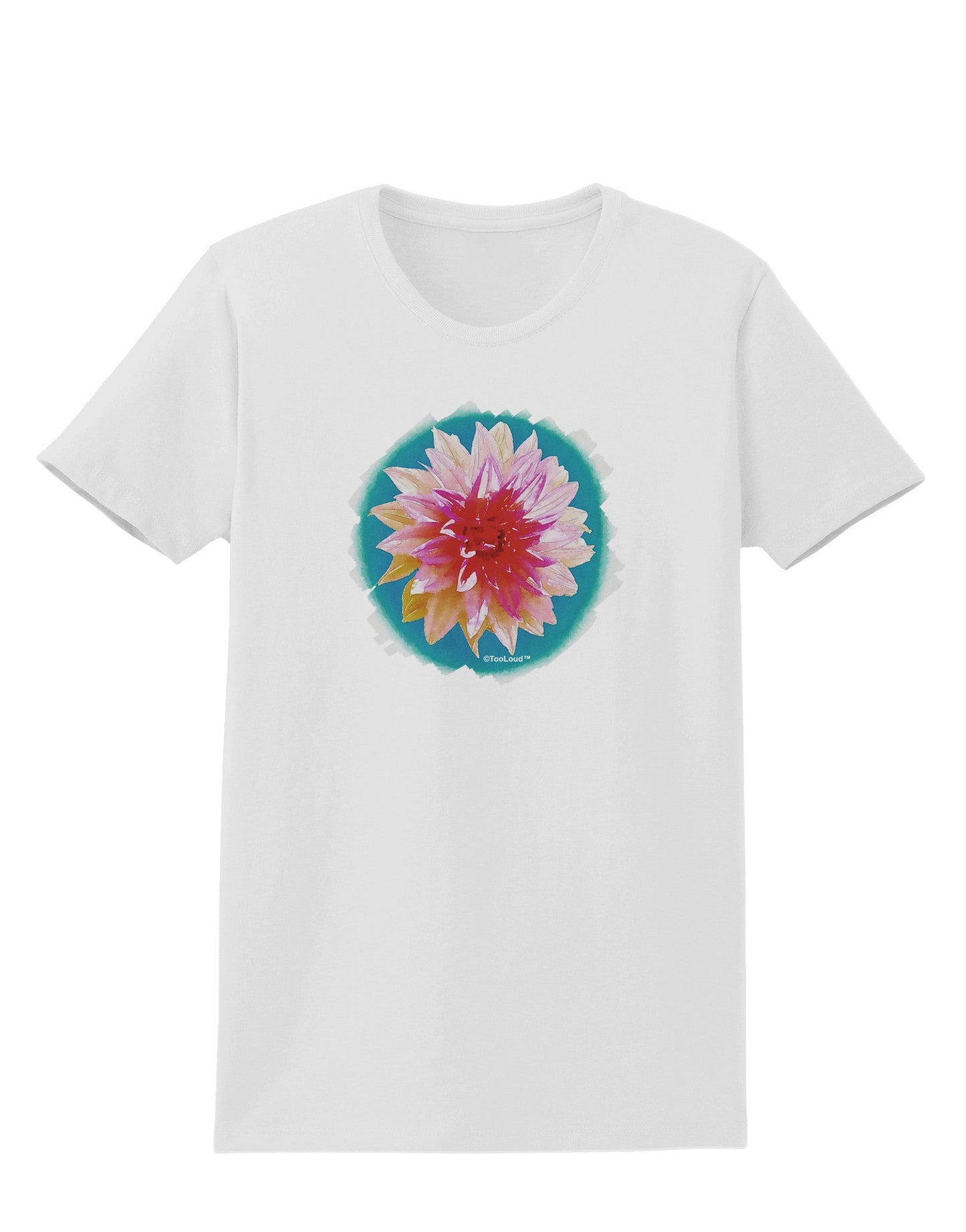 Watercolor Flower Womens T-Shirt-Womens T-Shirt-TooLoud-White-X-Small-Davson Sales