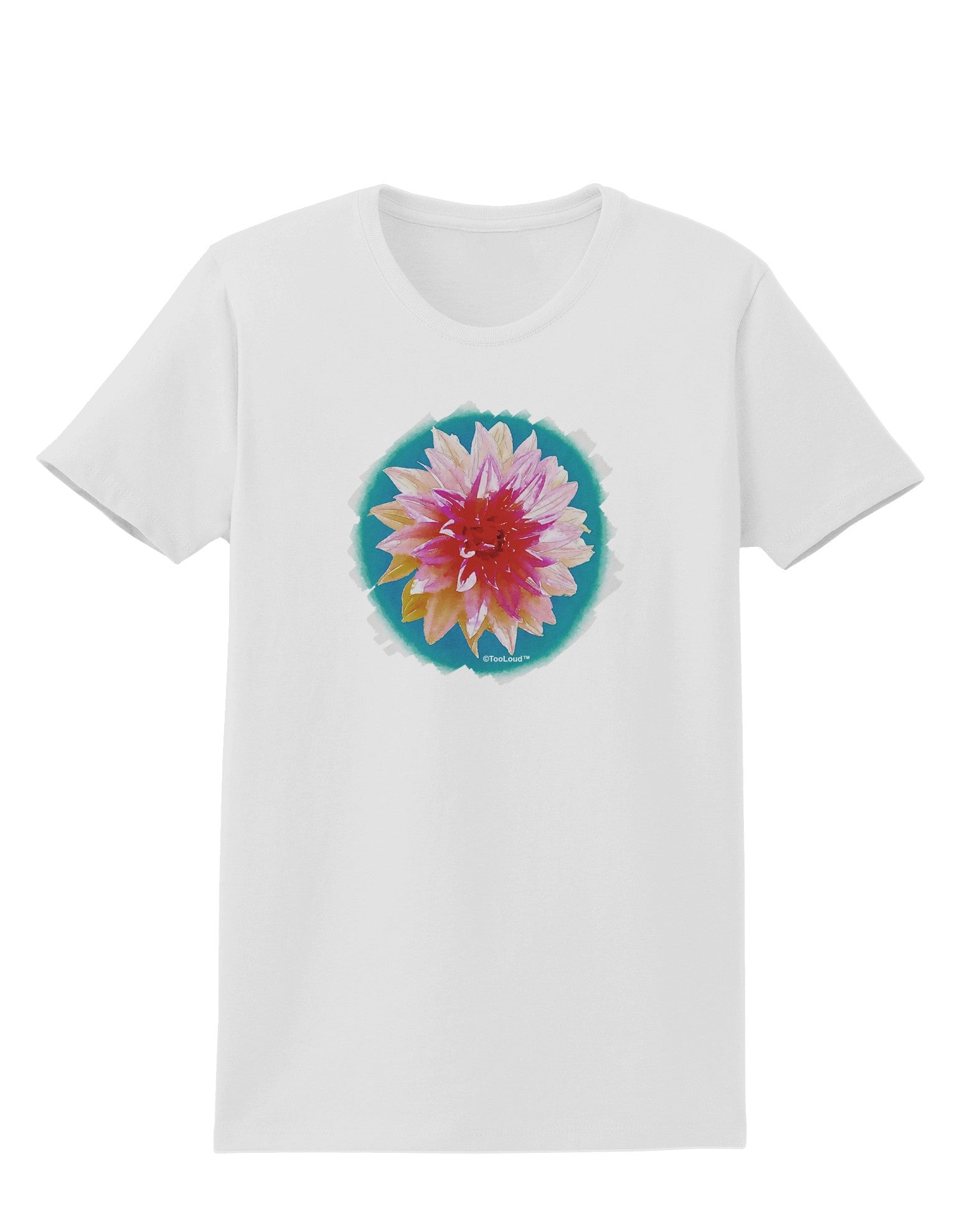 Watercolor Flower Womens T-Shirt-Womens T-Shirt-TooLoud-White-X-Small-Davson Sales