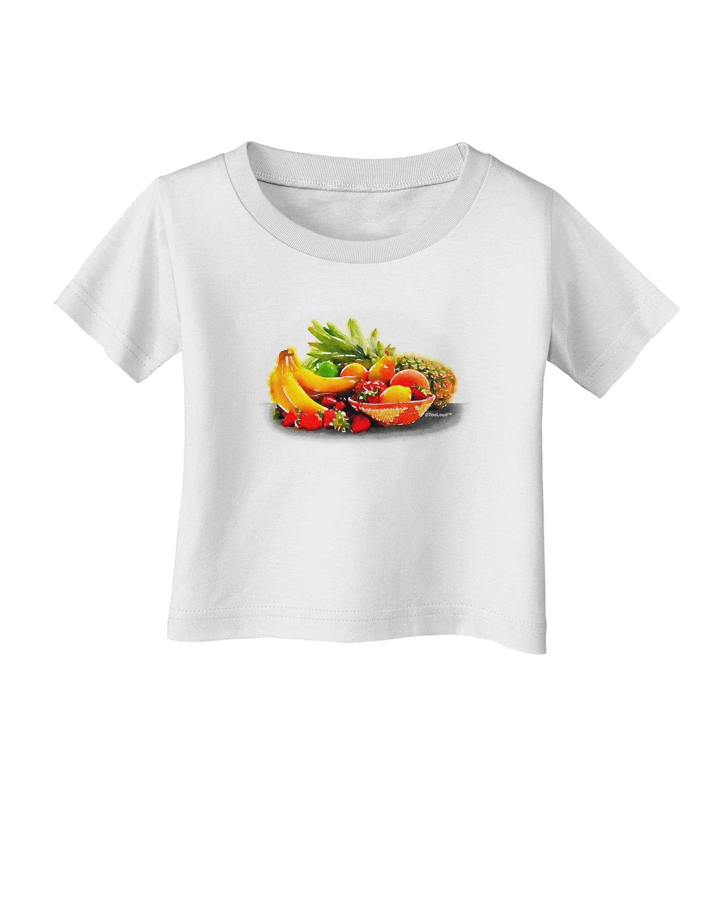 Watercolor Fruit Bowl 1 Infant T-Shirt-Infant T-Shirt-TooLoud-White-06-Months-Davson Sales