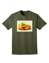 Watercolor Fruit Bowl 2 Adult Dark T-Shirt-Mens T-Shirt-TooLoud-Military-Green-Small-Davson Sales