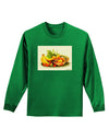 Watercolor Fruit Bowl 2 Adult Long Sleeve Dark T-Shirt-TooLoud-Kelly-Green-Small-Davson Sales