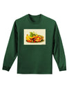 Watercolor Fruit Bowl 2 Adult Long Sleeve Dark T-Shirt-TooLoud-Dark-Green-Small-Davson Sales