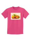 Watercolor Fruit Bowl 2 Childrens Dark T-Shirt-Childrens T-Shirt-TooLoud-Sangria-X-Small-Davson Sales