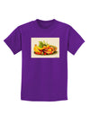 Watercolor Fruit Bowl 2 Childrens Dark T-Shirt-Childrens T-Shirt-TooLoud-Purple-X-Small-Davson Sales