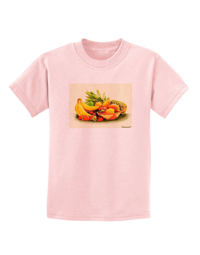 Watercolor Fruit Bowl 2 Childrens T-Shirt-Childrens T-Shirt-TooLoud-PalePink-X-Small-Davson Sales