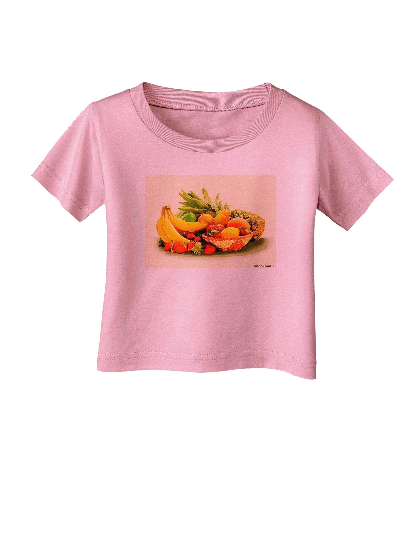 Watercolor Fruit Bowl 2 Infant T-Shirt-Infant T-Shirt-TooLoud-Candy-Pink-06-Months-Davson Sales