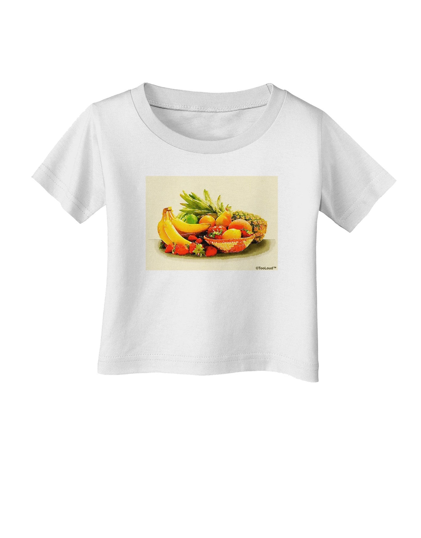 Watercolor Fruit Bowl 2 Infant T-Shirt-Infant T-Shirt-TooLoud-White-06-Months-Davson Sales