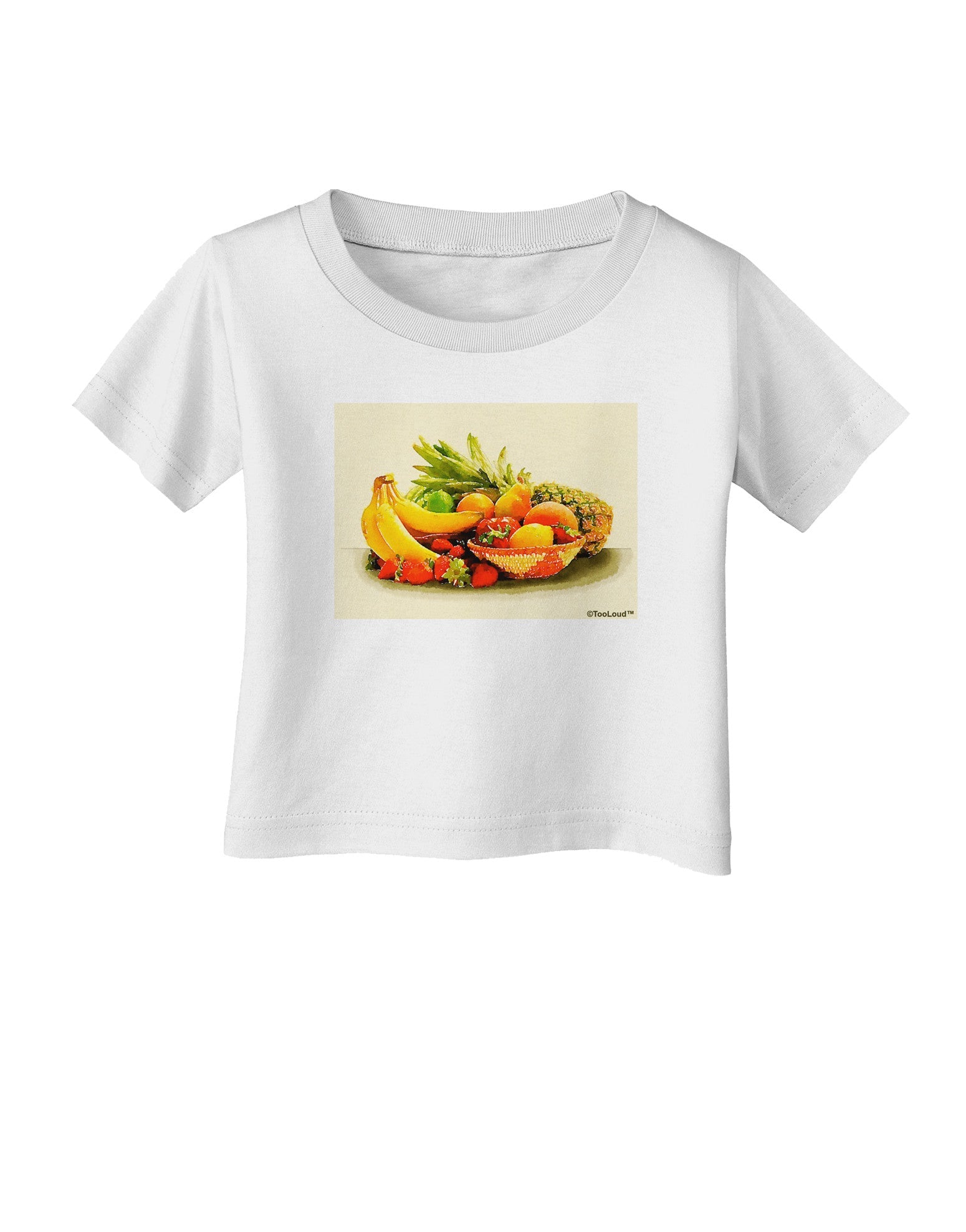 Watercolor Fruit Bowl 2 Infant T-Shirt-Infant T-Shirt-TooLoud-White-06-Months-Davson Sales