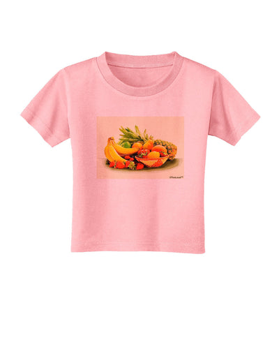 Watercolor Fruit Bowl 2 Toddler T-Shirt-Toddler T-Shirt-TooLoud-Candy-Pink-2T-Davson Sales