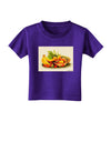 Watercolor Fruit Bowl 2 Toddler T-Shirt Dark-Toddler T-Shirt-TooLoud-Purple-2T-Davson Sales