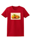 Watercolor Fruit Bowl 2 Womens Dark T-Shirt-TooLoud-Red-X-Small-Davson Sales