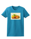 Watercolor Fruit Bowl 2 Womens Dark T-Shirt-TooLoud-Turquoise-X-Small-Davson Sales