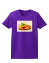 Watercolor Fruit Bowl 2 Womens Dark T-Shirt-TooLoud-Purple-X-Small-Davson Sales