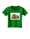 Watercolor Fruit Bowl 3 Toddler T-Shirt Dark-Toddler T-Shirt-TooLoud-Clover-Green-2T-Davson Sales