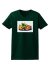 Watercolor Fruit Bowl 3 Womens Dark T-Shirt-TooLoud-Forest-Green-Small-Davson Sales